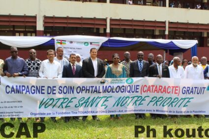 La Première Dame lance une campagne gratuite de soins contre la cataracte à Bangui