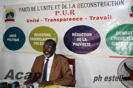Le candidat du Parti de l’Unité et de la Reconstruction (PUR) prend acte de la proclamation des résultats de l’élection présidentielle de décembre 2025